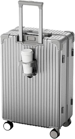 Carry On Luggage, External USB Port, Ergonomic Design Anti-friction And Anti-slip, Lightweight Suitecase, For Travel Schools (Color : 20 Rack, Size : Silver)