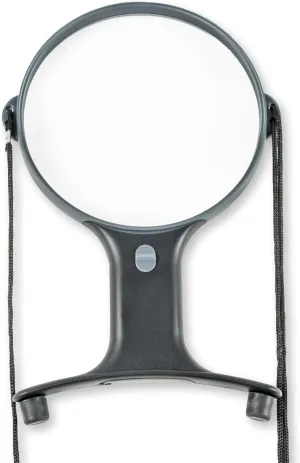 Carson Optical MagniShine LED Lighted 2x Power Hands-Free Magnifier (HF-66) , Black