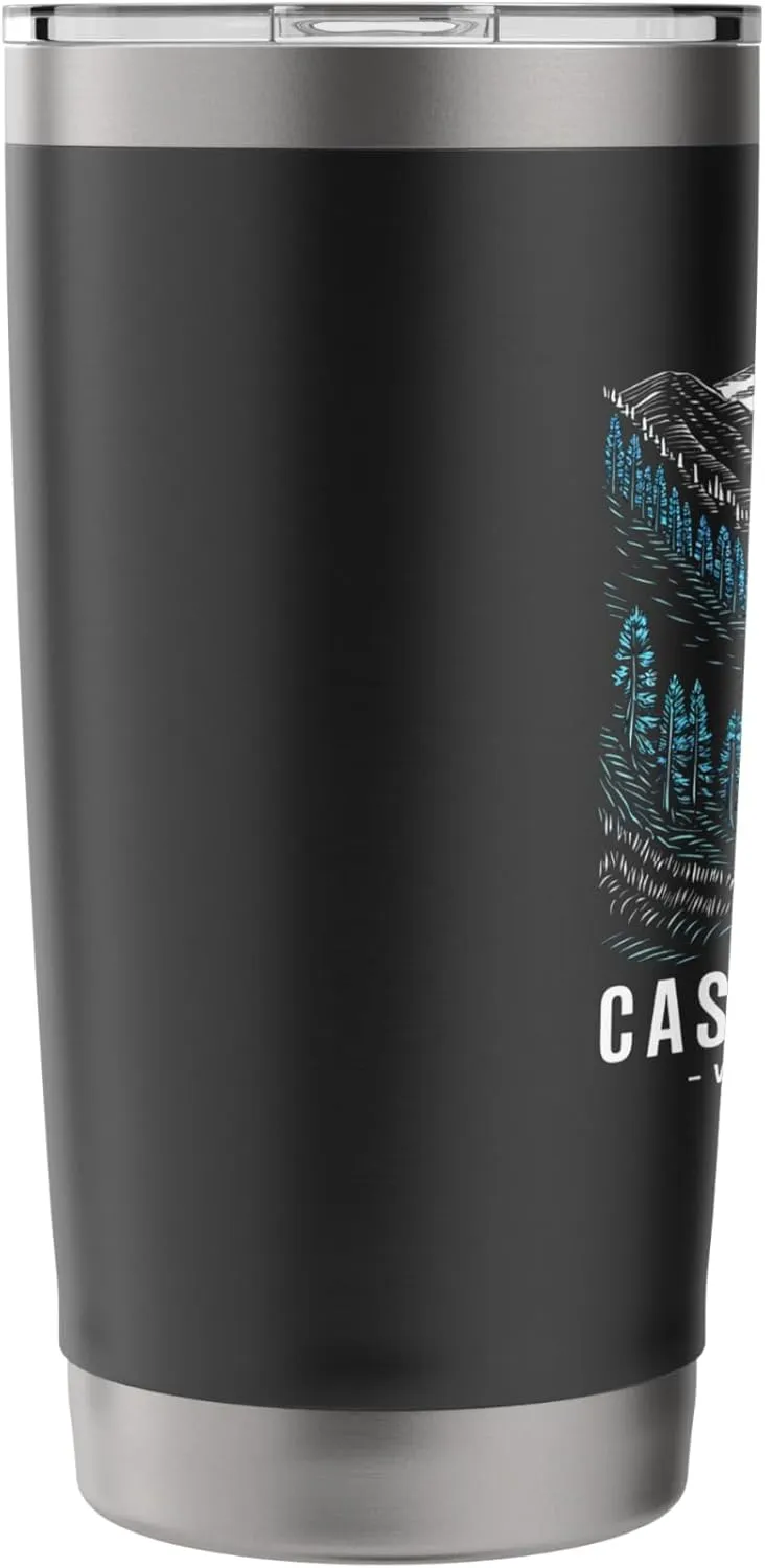 Cascade Range Washington Oregon Hiking Camping Mountain Love Stainless Steel Insulated Tumbler