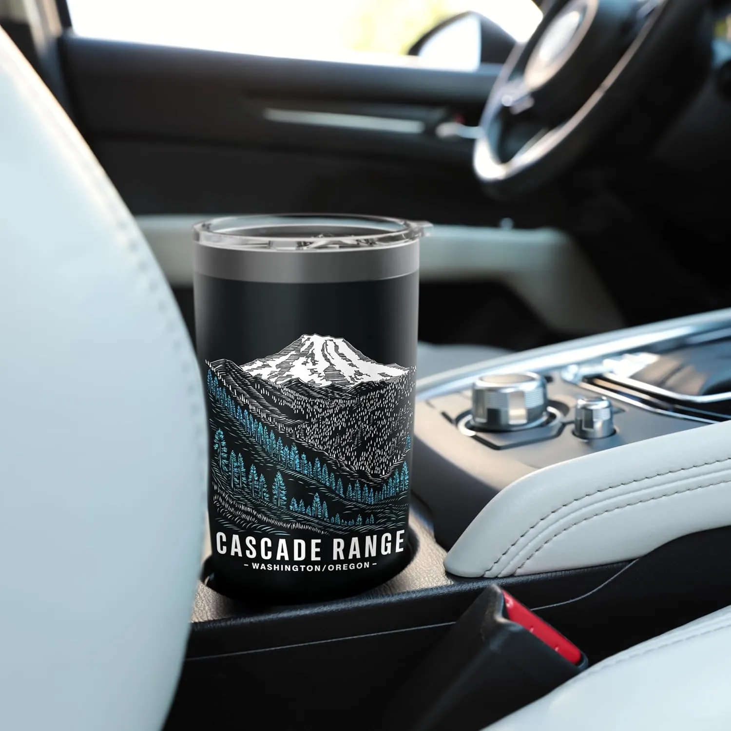 Cascade Range Washington Oregon Hiking Camping Mountain Love Stainless Steel Insulated Tumbler