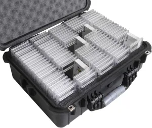 Case Club 108-196 Graded Card Slab Carrying Case- Slotted Storage Fits PSA/BGS/FGS/ & More Graded Slabs - Collector Box for Trading & Sports Cards - Travel Holder for Slabs/Sleeves/Loose Cards