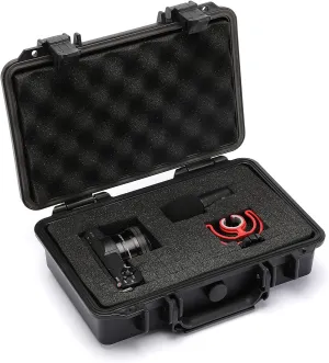 CASOMAN 11.5-Inch Black Compact Waterproof Storage Box, IP67 Waterproof & Dustproof, Customizable Foam, 3.6L Capacity