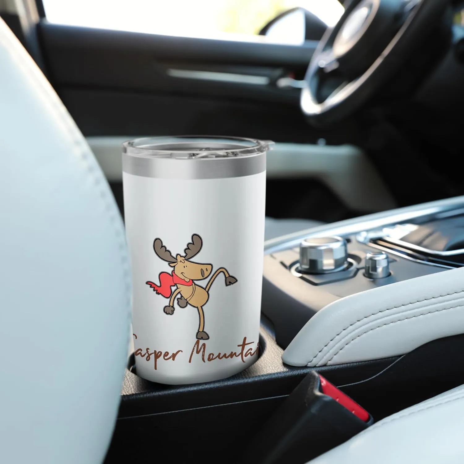 Casper Mountain Moose Whimsy Dancing Wilderness Camping Stainless Steel Insulated Tumbler