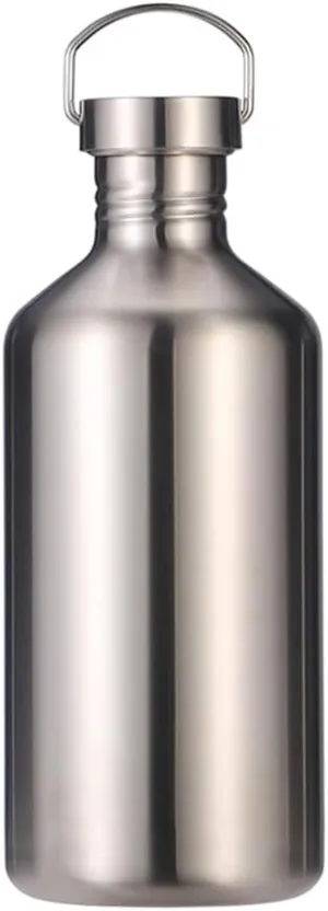 CDJ 68 oz Single Walled Stainless Steel Leak Proof Sports Water Bottle 18/8(304) metal water bottle for Cyclists, Runners, Hikers, Beach Goers, Picnics, Camping - BPA Free
