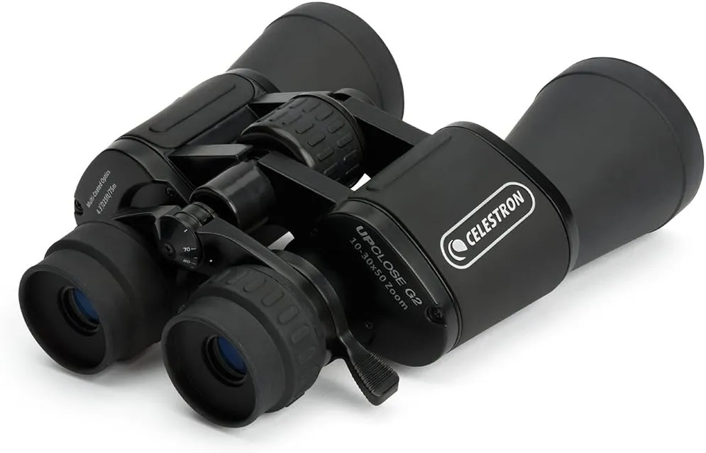 Celestron – UpClose G2 10–30x50 Binocular – 10-30x Zoom Binoculars for Beginners – Multi-Coated Optics for Bird Watching, Wildlife, Scenery and Hunting – Porro Prism – Includes Soft Carrying Case