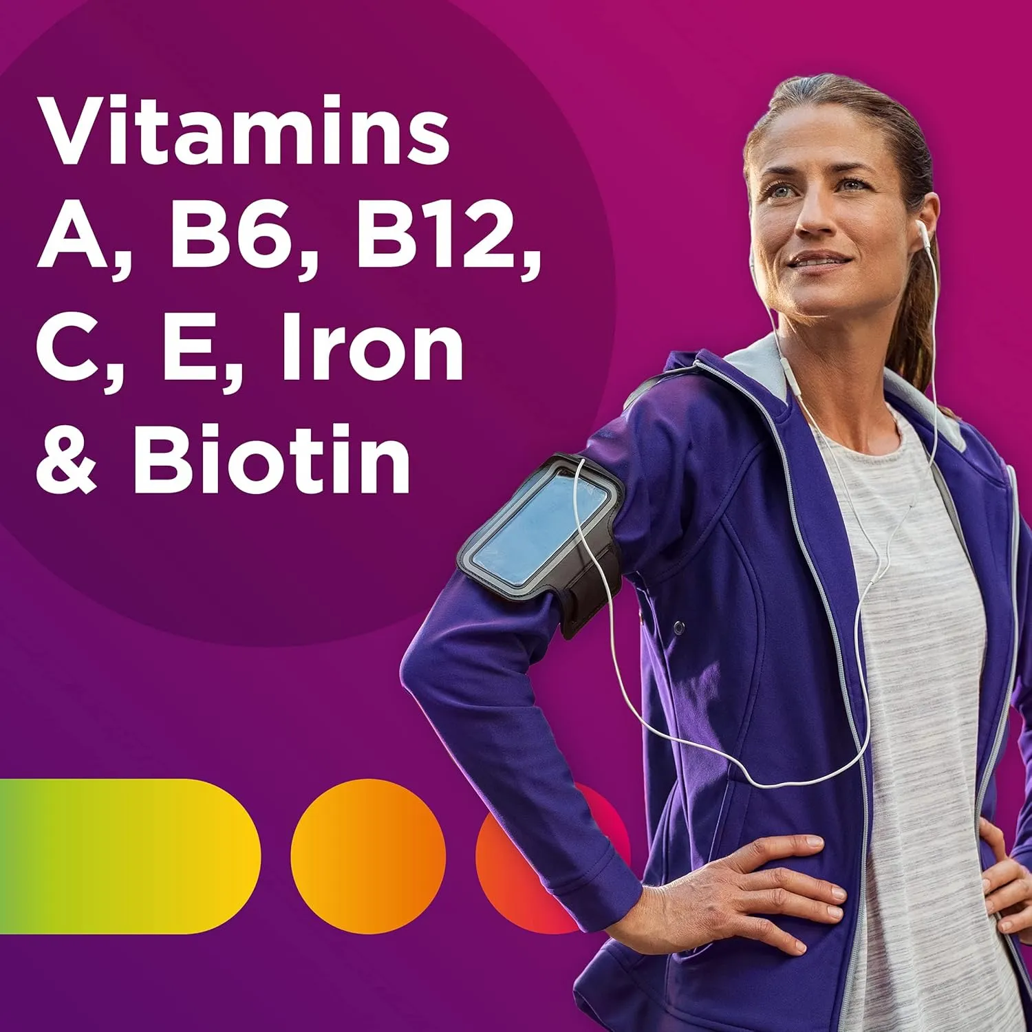 Centrum Multivitamin for Women, Multivitamin/Multimineral Supplement with Iron, Vitamin D3, B Vitamins and Antioxidant Vitamins C and E, Tablet, Gluten Free, Non-GMO Ingredients - 250 Count