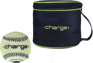 CHARGEBALL The Original Baseball PRO Kit | Premium Hand-Stitched Glow in The Dark Baseball w/LED Chargebag, Charge in 20 Seconds for Teen Adult Sport Enthusiast Athlete