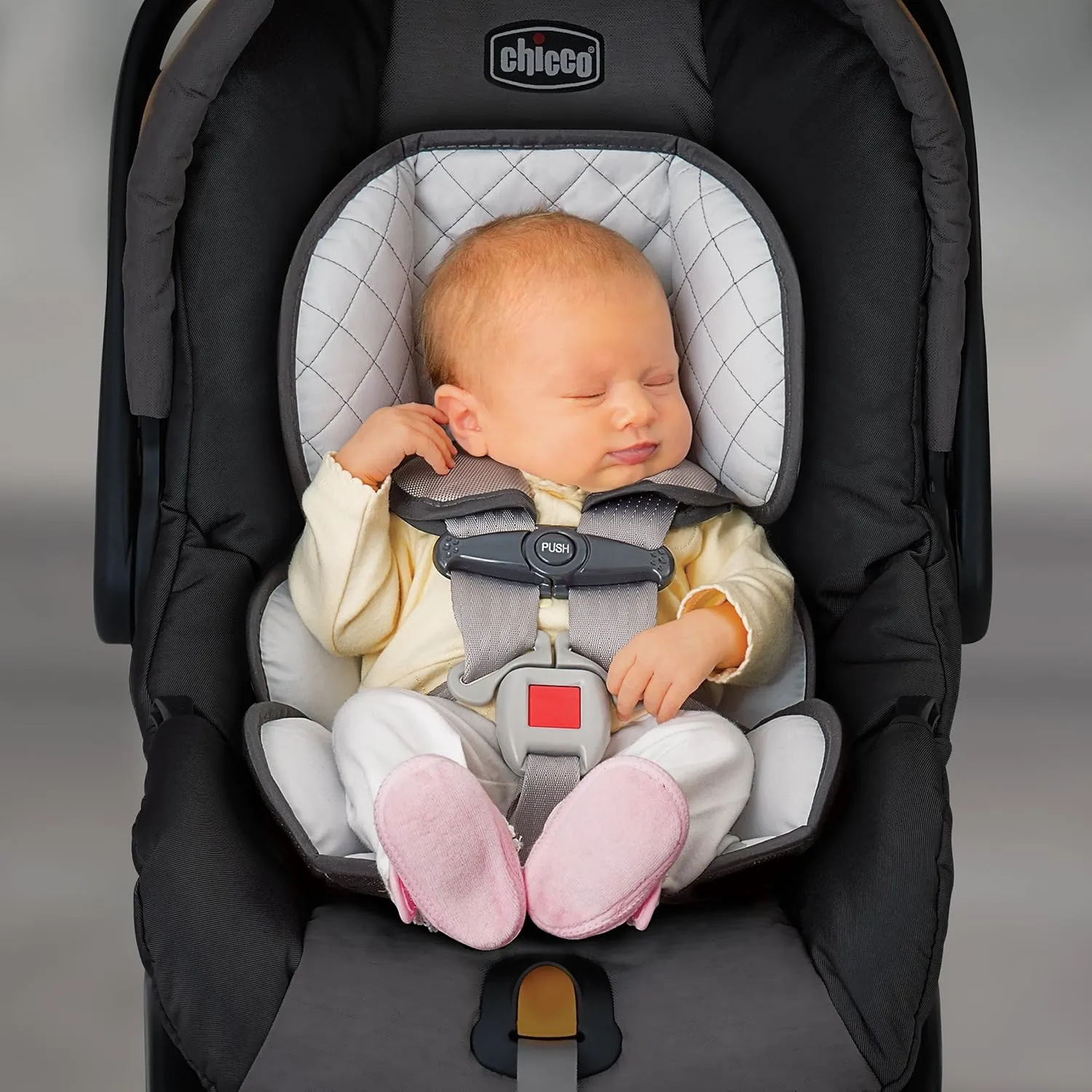 Chicco KeyFit® 30 Infant Car Seat and Base, Rear-Facing Seat for Infants 4-30 lbs., Infant Head and Body Support, Compatible with Chicco Strollers, Baby Travel Gear | Orion/Grey