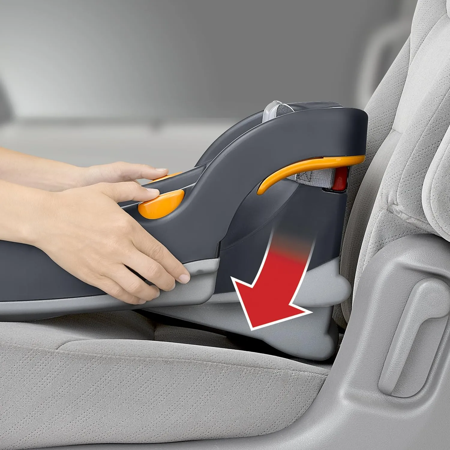 Chicco KeyFit® 30 Infant Car Seat and Base, Rear-Facing Seat for Infants 4-30 lbs., Infant Head and Body Support, Compatible with Chicco Strollers, Baby Travel Gear | Orion/Grey