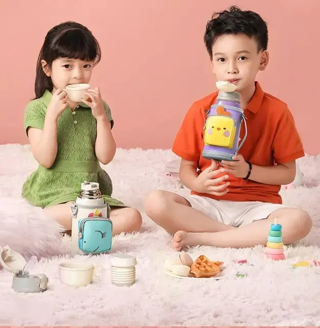 Children's Cup Dual Mouth Water Bottle - Leakproof, BPA-Free & Easy to Clean
