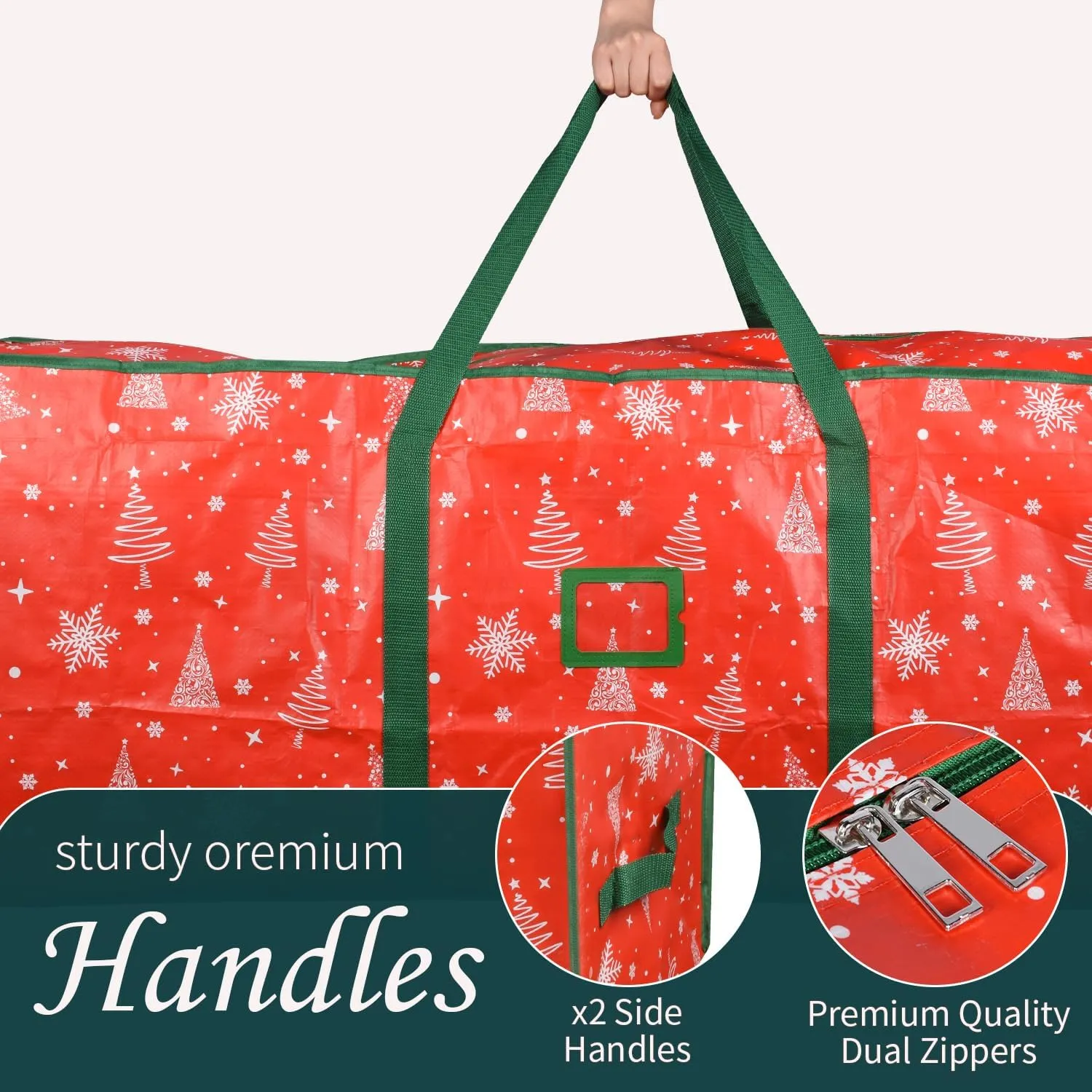 Christmas Tree Storage Bag – Christmas Tree Bag Fits Up to 264L (7.5FT) Tall Artificial Christmas Tree, Waterproof with Durable Handles & Zipper – Xmas Tree Storage Bag