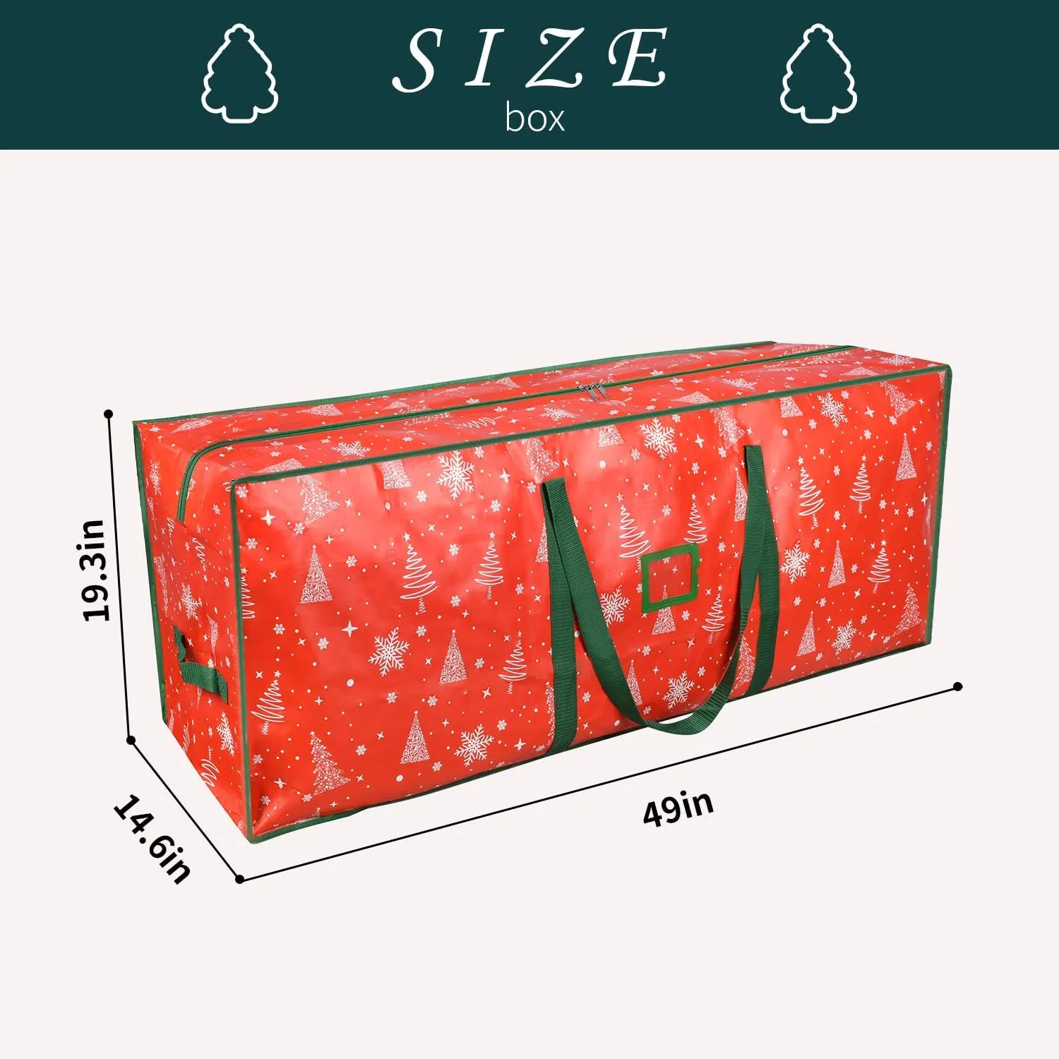 Christmas Tree Storage Bag – Christmas Tree Bag Fits Up to 264L (7.5FT) Tall Artificial Christmas Tree, Waterproof with Durable Handles & Zipper – Xmas Tree Storage Bag