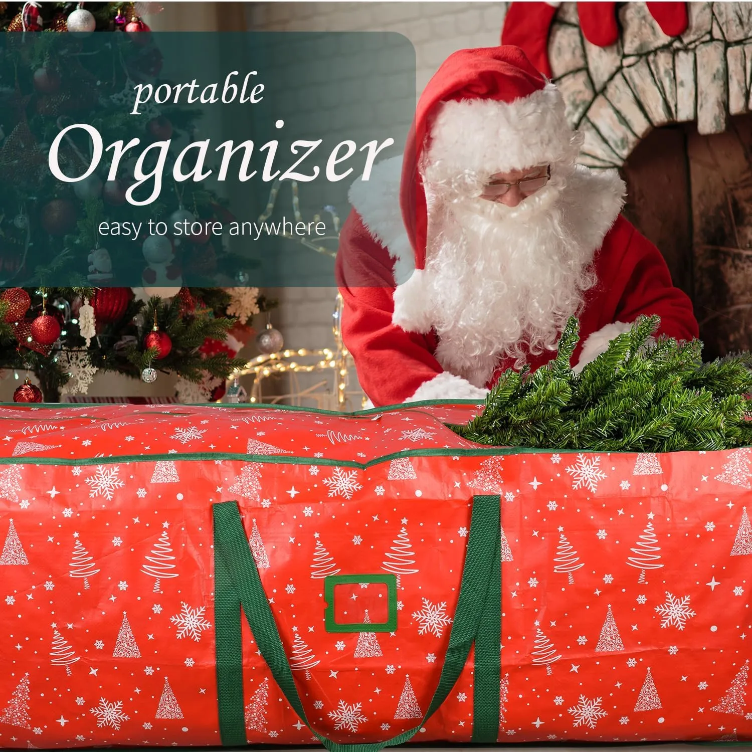 Christmas Tree Storage Bag – Christmas Tree Bag Fits Up to 264L (7.5FT) Tall Artificial Christmas Tree, Waterproof with Durable Handles & Zipper – Xmas Tree Storage Bag