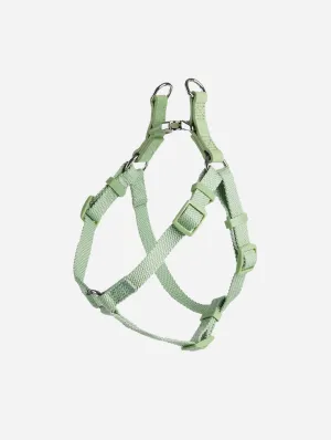 City Vegan Leather & Nylon Dog Harness | Lush Green