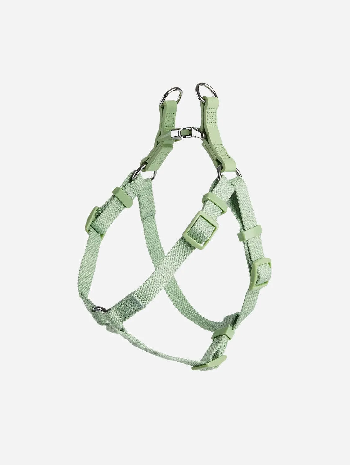 City Vegan Leather & Nylon Dog Harness | Lush Green