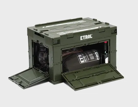 [CLEARANCE] Etrol Turtle Folding Box Olive Green 50L