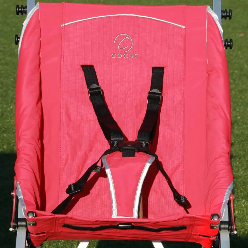 Coche XL Special Needs Stroller, Disability Stroller for Older Child, Larger Size Pushchair, Easy Folding System, Lightweight Aluminum Frame (Red)