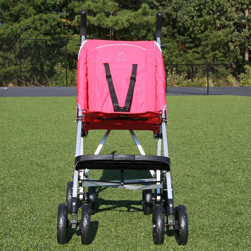 Coche XL Special Needs Stroller, Disability Stroller for Older Child, Larger Size Pushchair, Easy Folding System, Lightweight Aluminum Frame (Red)