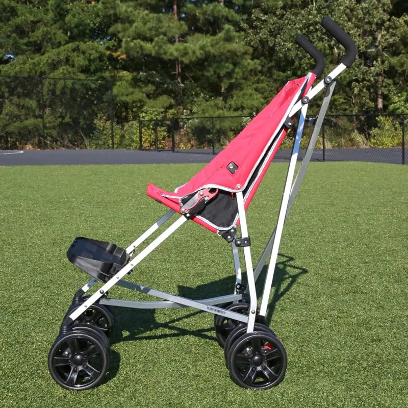 Coche XL Special Needs Stroller, Disability Stroller for Older Child, Larger Size Pushchair, Easy Folding System, Lightweight Aluminum Frame (Red)