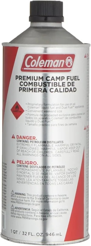 Coleman 32oz Premium Camping Fuel, All Season Efficient Fuel Canister, Ideal for Camping Lanterns & Stoves