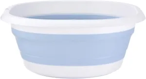Collapsible wash Basin Foldable Home Portable Travel washbasin Student Dormitory Foot Basin Laundry Basin(Blue,US-Size S)