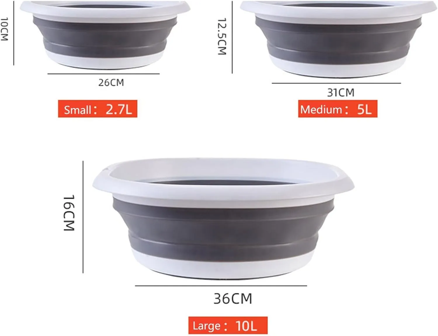Collapsible wash Basin Foldable Home Portable Travel washbasin Student Dormitory Foot Basin Laundry Basin(Blue,US-Size S)
