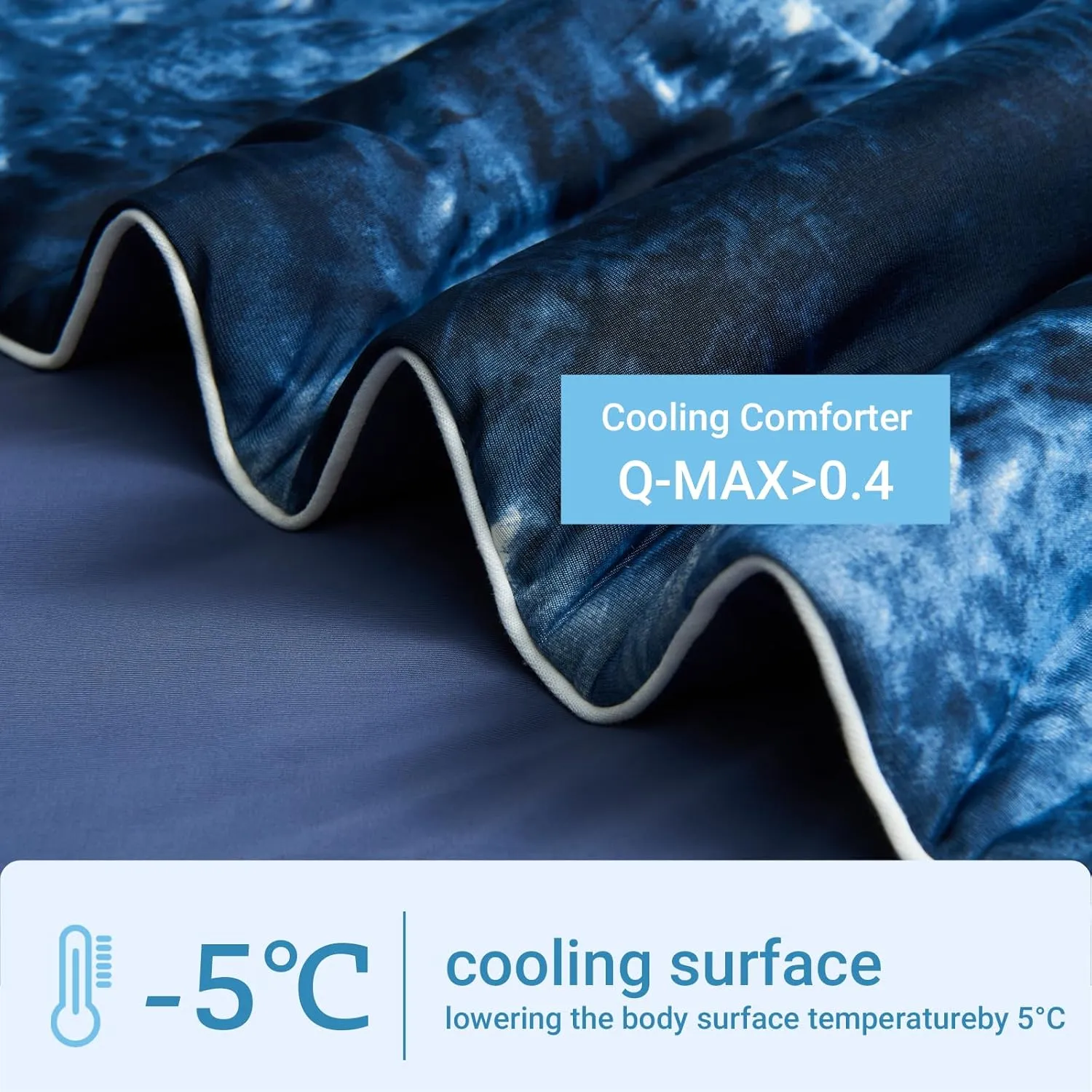 Cooling Comforter Queen Size, Summer Cooling Blankets for Hot Sleepers and Night Sweats, Lightweight Breathable Cooling Comforter Bedding for Sofa, Bed, Camping, Office