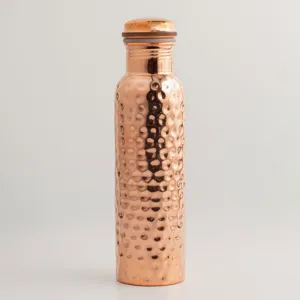 Copper Water Bottle 950ml - Traditional Hammered