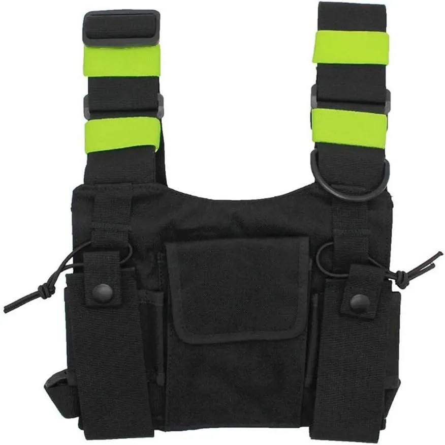 Croogo Chest Vest Bag Universal Hands Free Chest Pocket Harness Bag Two Way Radio Walkie Talkie