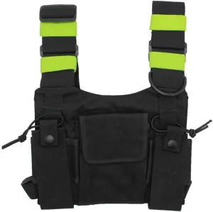 Croogo Chest Vest Bag Universal Hands Free Chest Pocket Harness Bag Two Way Radio Walkie Talkie