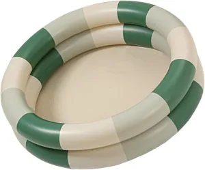 Cute Inflatable Pool Baby Blow Up Swimming Pool Family, Thickened Water Pool, Space Saving Design (Green Stripe)