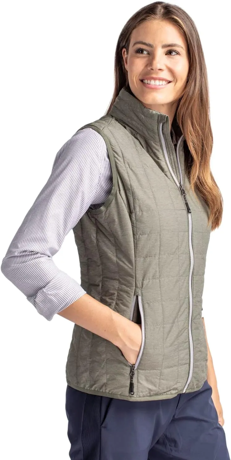 Cutter & Buck Rainier Primaloft Womens Eco Insulated Full Zip Puffer Vest