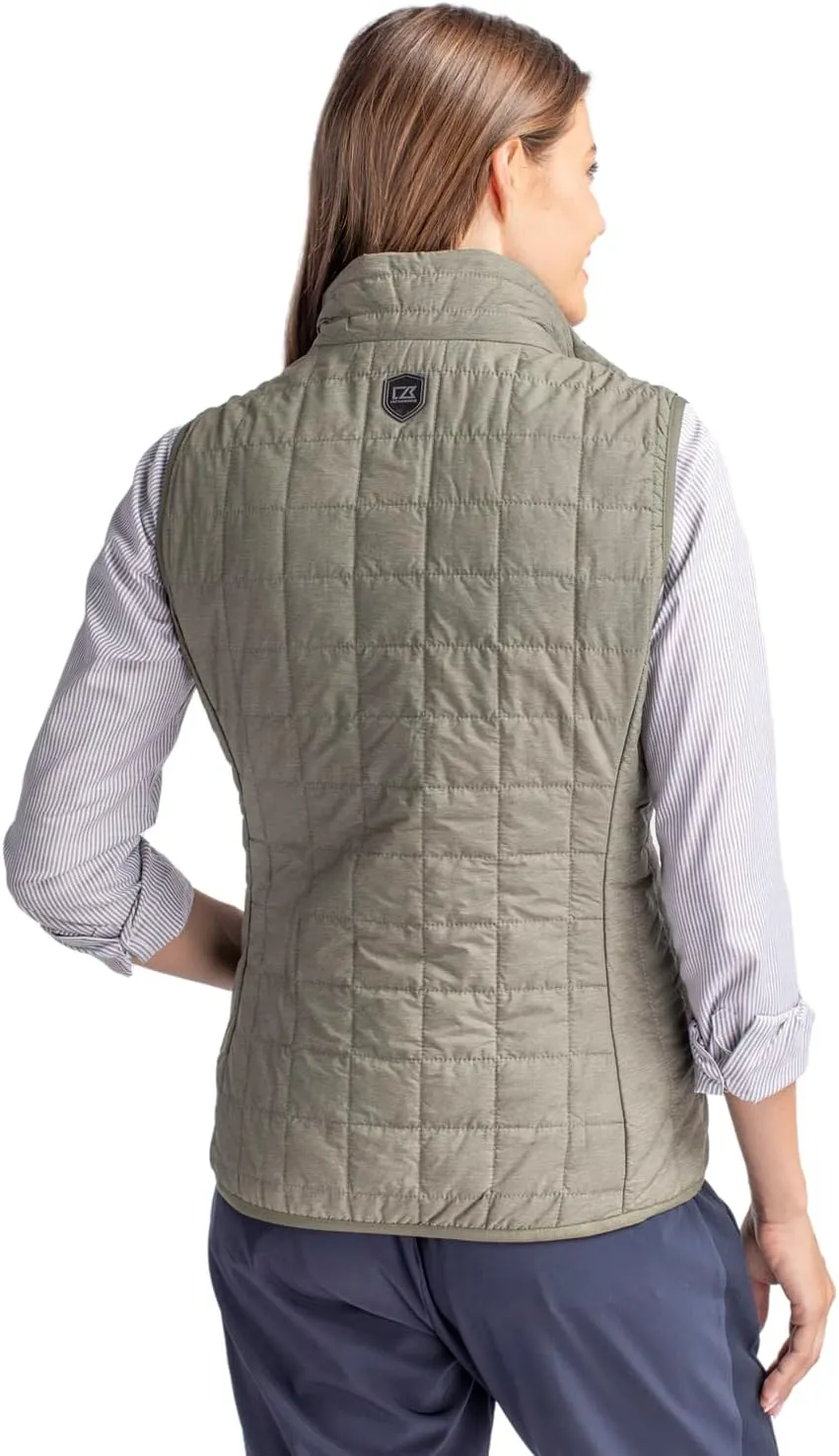 Cutter & Buck Rainier Primaloft Womens Eco Insulated Full Zip Puffer Vest