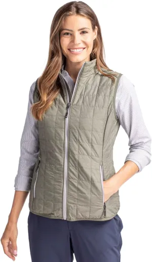 Cutter & Buck Rainier Primaloft Womens Eco Insulated Full Zip Puffer Vest