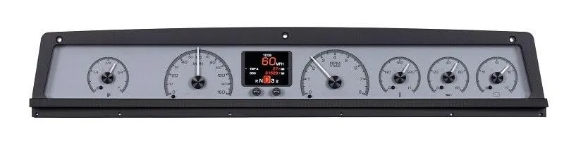 Dakota Digital 71-76 Chevy Caprice Impala Analog Customizable Gauges Kit Silver Alloy Style HDX-71C-CAP-S