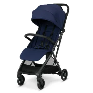 Delta Children Icon Ultra Compact Lightweight Everyday & Travel Stroller - One-Hand Fold - Only 15.6 Pounds - Fits in Overhead Compartments - Greenguard Gold Certified - Multi-Position Recline, Navy