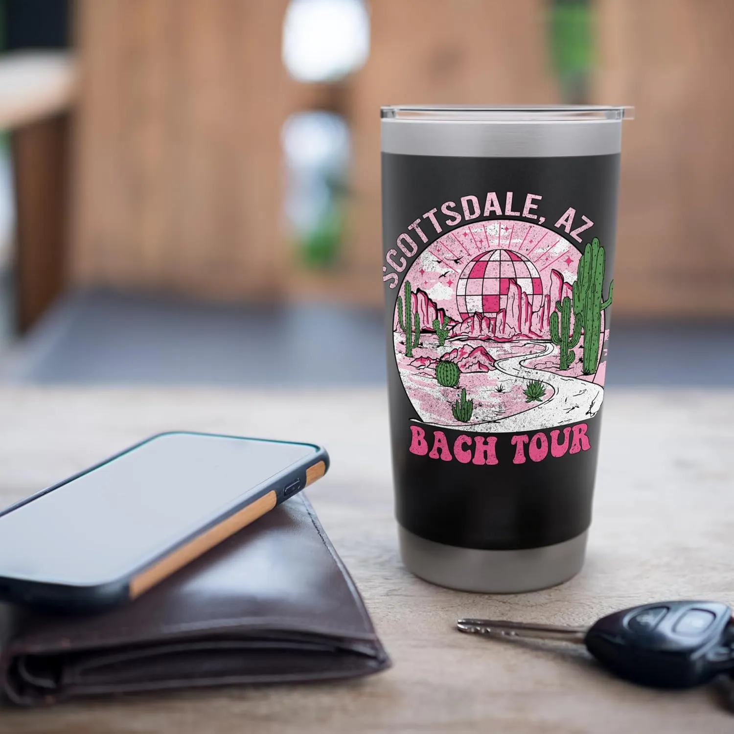 Desert Disco Scottsdale Bachelorette Party Western Bach Tour Stainless Steel Insulated Tumbler