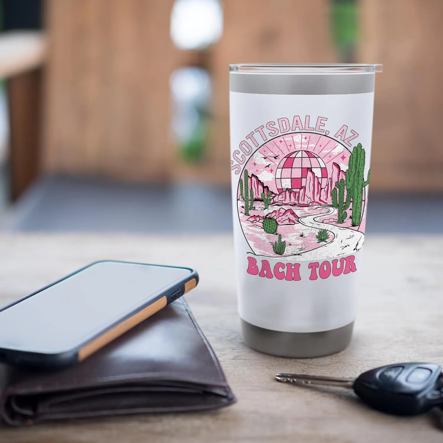Desert Disco Scottsdale Bachelorette Party Western Bach Tour Stainless Steel Insulated Tumbler