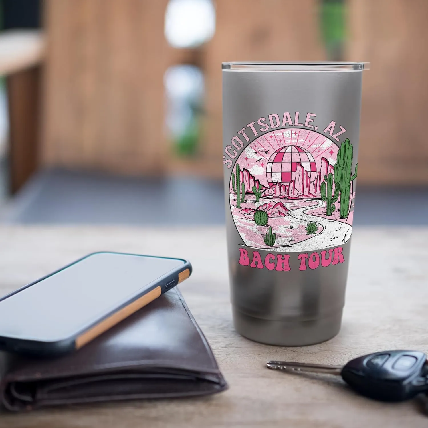 Desert Disco Scottsdale Bachelorette Party Western Bach Tour Stainless Steel Insulated Tumbler