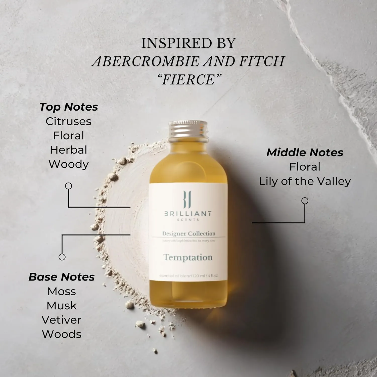 Diffuser Oil Refill, Inspired by Abercrombie and Fitch Fierce Designer Collection Aroma Scents, Essential Oils Set for Home, Fragrance Oil for Candle Making, Hotel, 500ML, Temptation