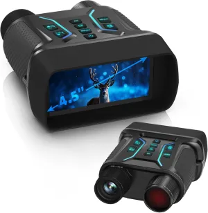 Digital 4k Infrared Night Vision Goggles for Adults, Night Vision Binoculars for Hunting, NVG nightvision Googles, 4.5" Large Screen, Perfect for Outdoor Camping and Wildlife Observation