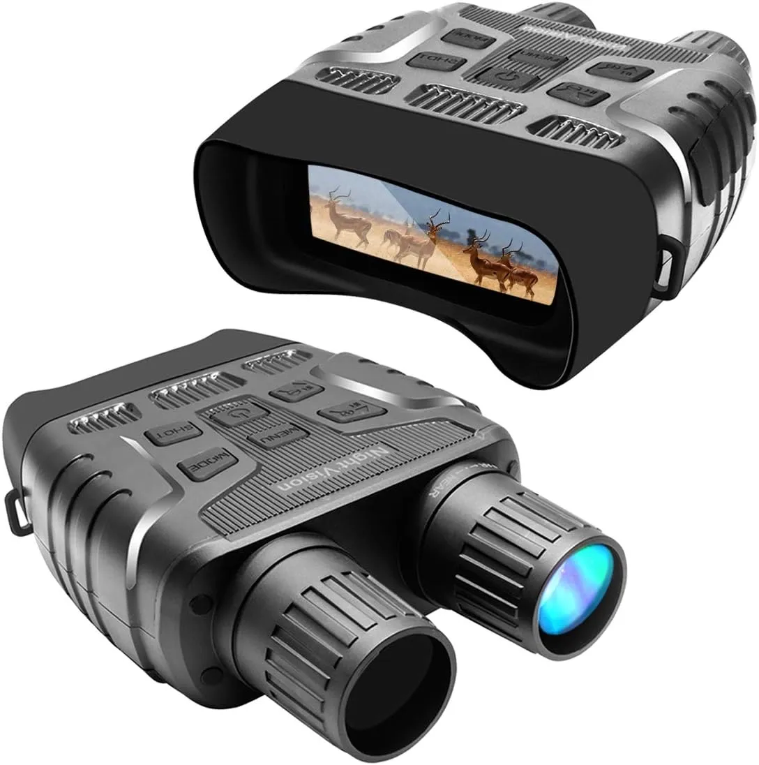 Digital Infrared Night Vision Binoculars Scope for 100% Darkness with 2.31" TFT LCD and 300m View Range Record HD Image & 720p Video with 32G TF Card for Hunting and Wildlife Monitoring