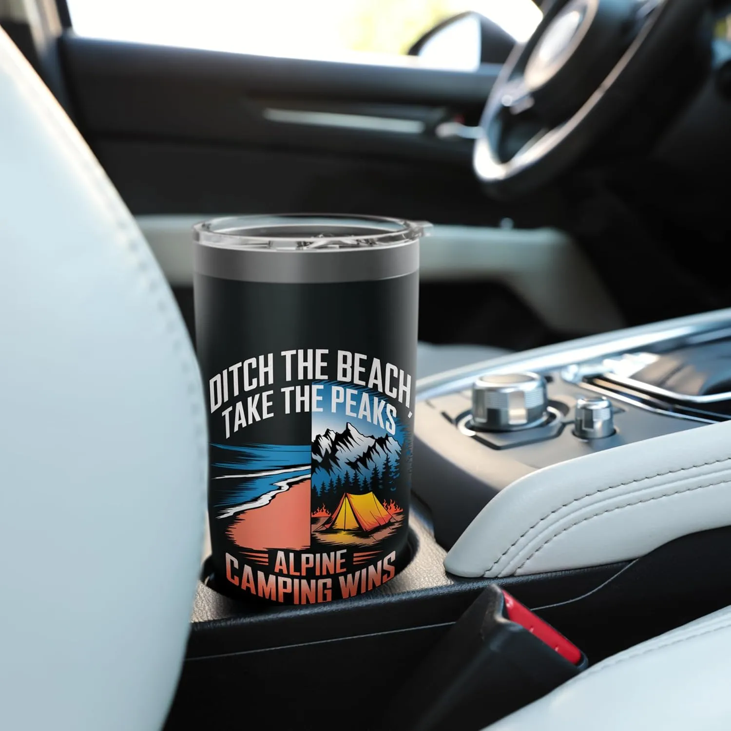 Ditch the Beach Take the Peaks Alpine Camping Stainless Steel Insulated Tumbler