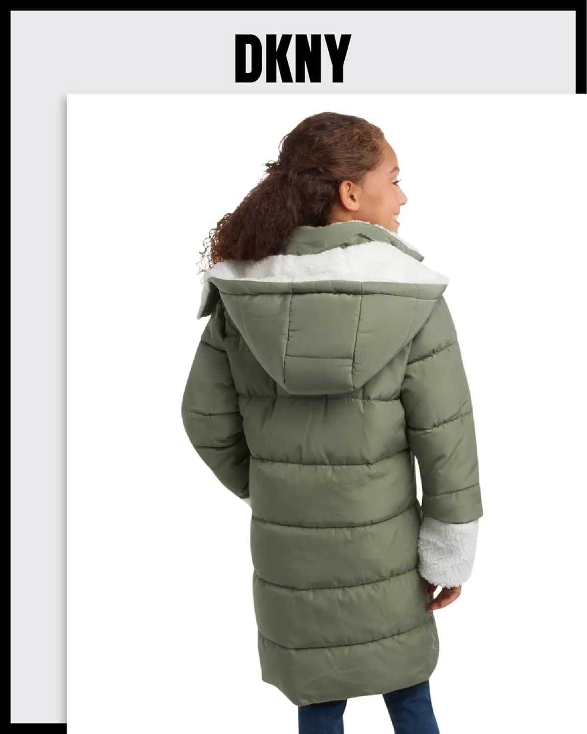 DKNY Girls’ Winter Jacket – Full Length Heavyweight Quilted Puffer Parka – Insulated Water Resistant Coat for Girls (7-16)