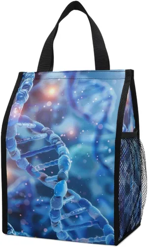 DNA Cell Scientific Lunch Bags for Women Men Insulated Lunch Box Reusable Tote Bag for Home Office
