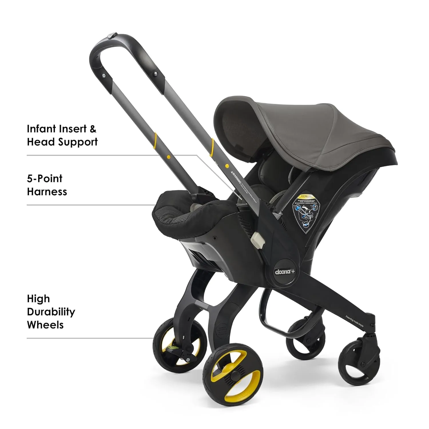Doona Car Seat & Stroller, Greyhound - All-in-One Travel System