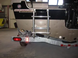 DotLine Universal Mount Aluminum Folding Transom Boat Ladder – Durable, Foldable, Easy Installation