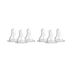 Dr. Brown’s Level T Narrow Baby Bottle Nipple, Slower Flow Rate for Infants, 100% Silicone Bottle Nipple, BPA Free, 0m  – 6-Pack