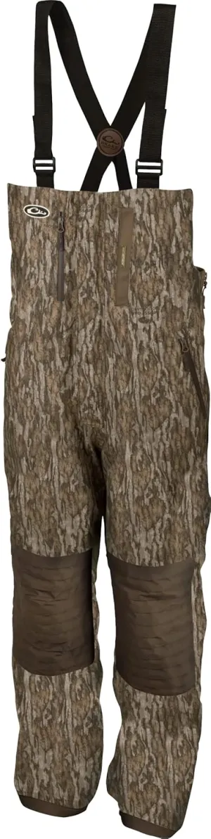 DRAKE Mens Guardian Elite Hunting Insulated Bib, Mossy Oak Bottomland, Small