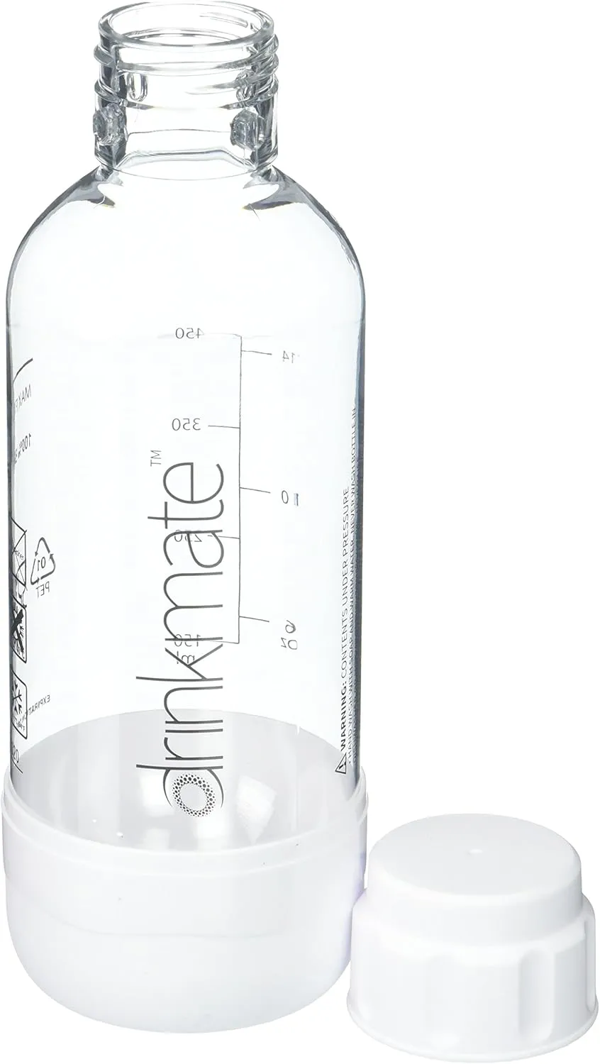 DrinkMate Carbonation Bottles (Twin Pack) (0.5L, White)